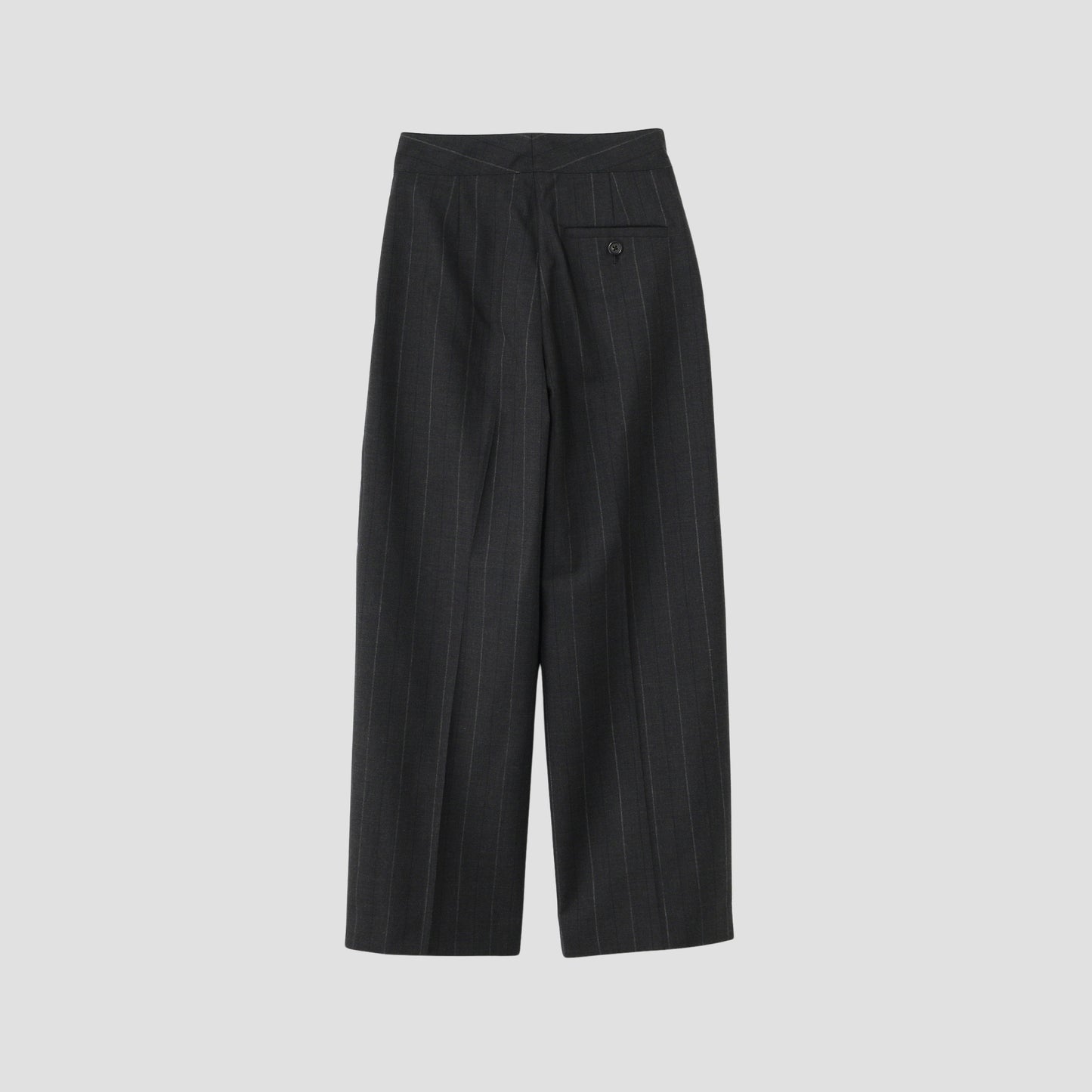 WIDE STRIPE FINE WOOL TROUSERS