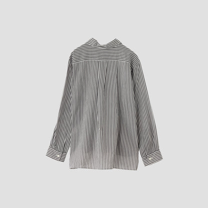 BOLD STRIPE COTTON SILK SHIRT