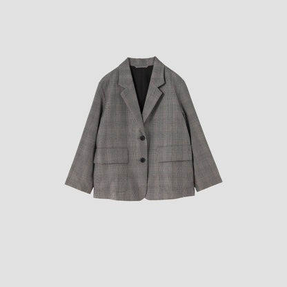 OVERCHECK WOOL JACKET