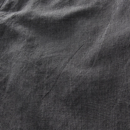 PRINCE OF WALES CHECK WOOL LINEN TROUSERS