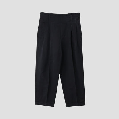 COTTON LINEN SATEEN TROUSERS
