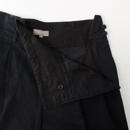 COTTON LINEN SATEEN TROUSERS