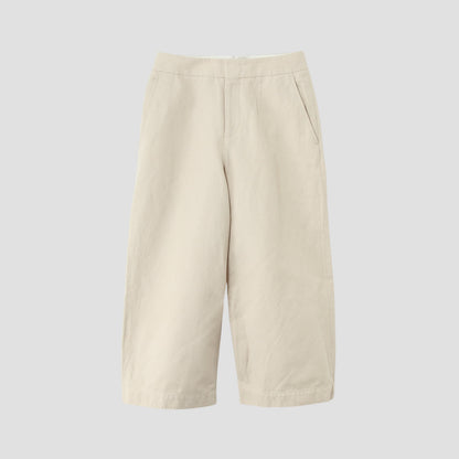 COTTON LINEN TWILL TROUSERS