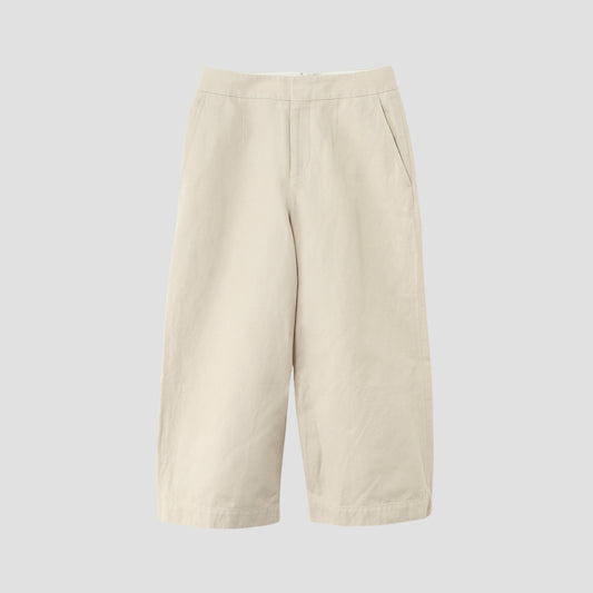 COTTON LINEN TWILL TROUSERS
