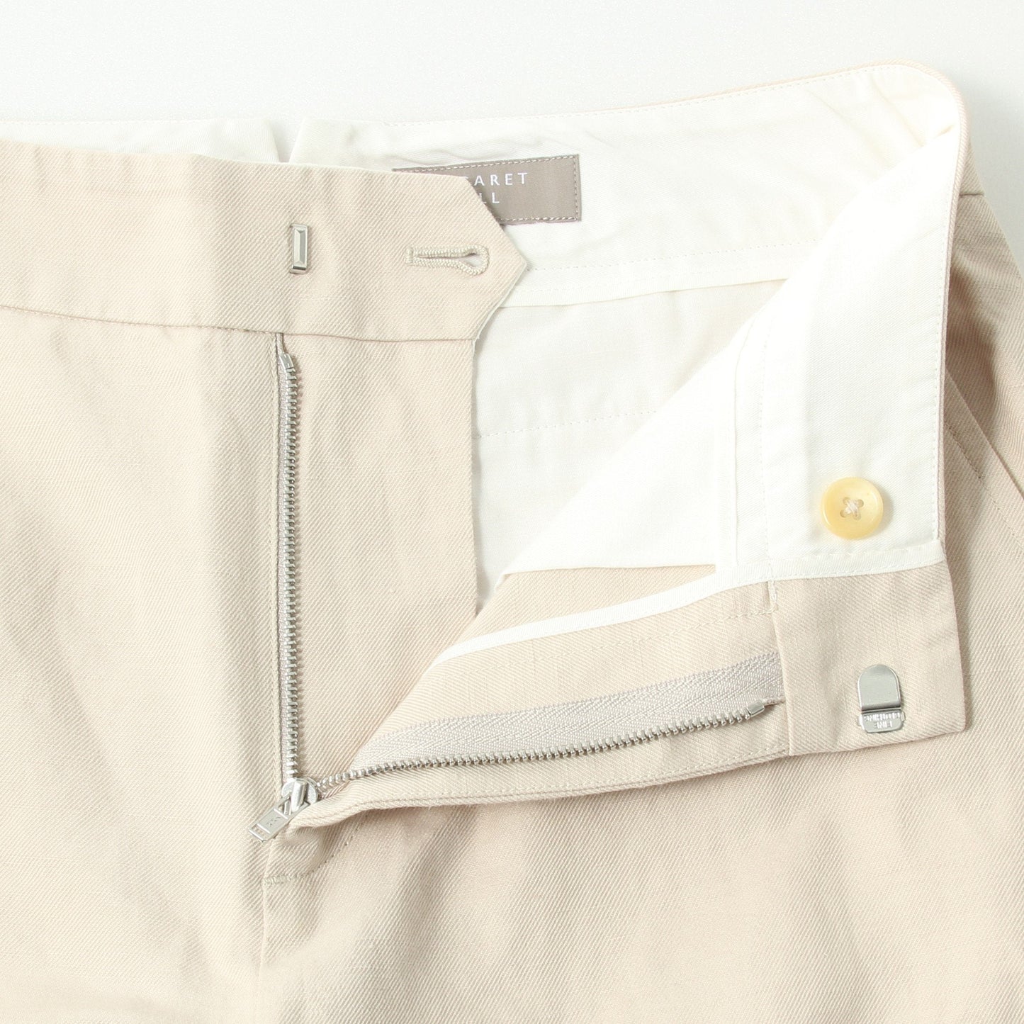 COTTON LINEN TWILL TROUSERS