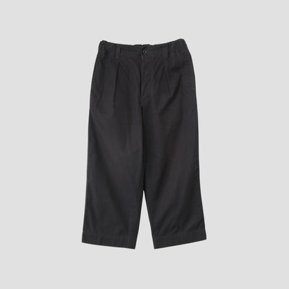 FINE COMPACT COTTON POPLIN TROUSERS