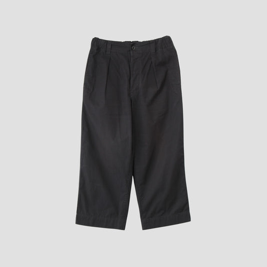 FINE COMPACT COTTON POPLIN TROUSERS