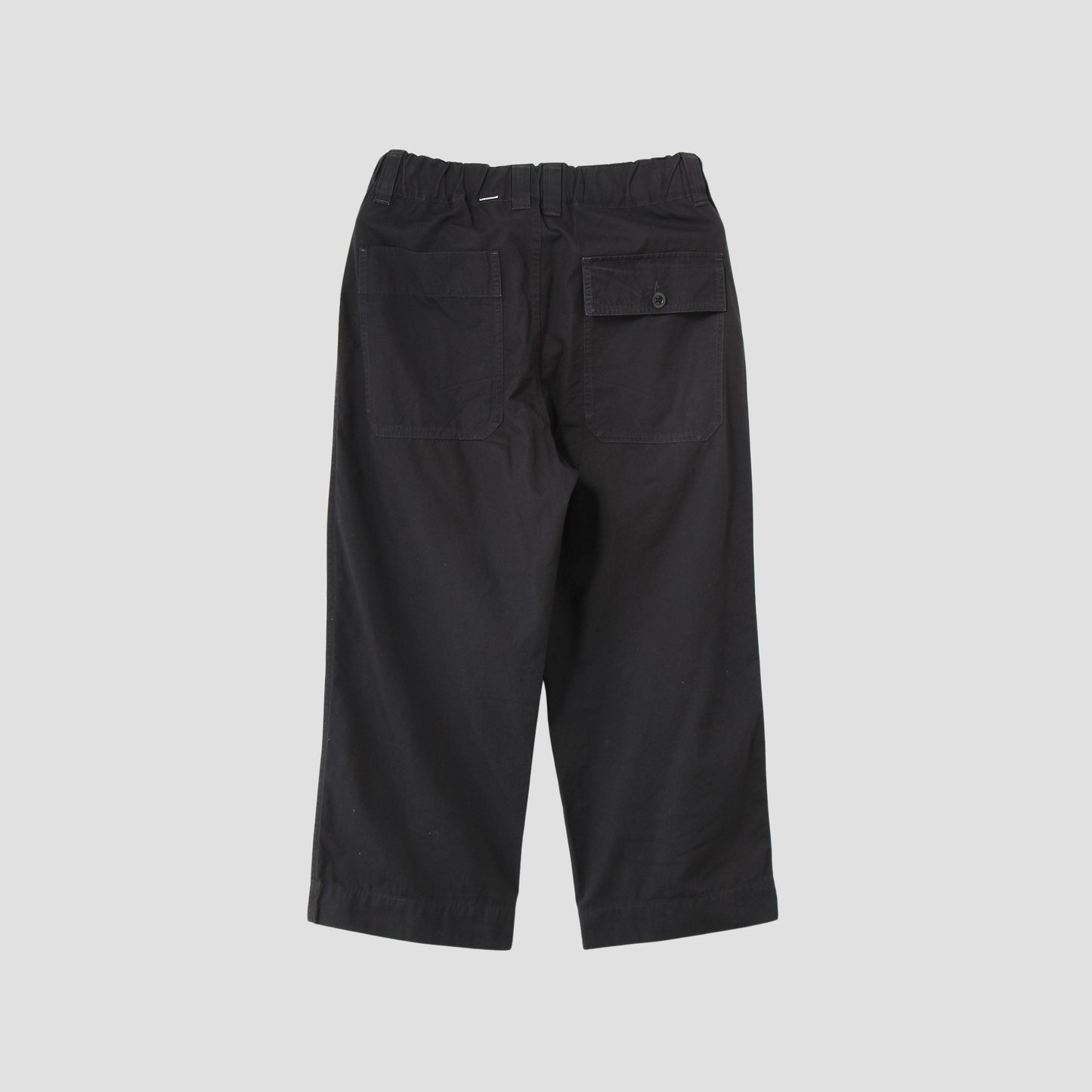 FINE COMPACT COTTON POPLIN TROUSERS