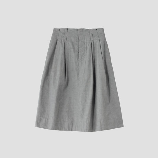 YARN DYE COTTON SHIRTING SKIRT