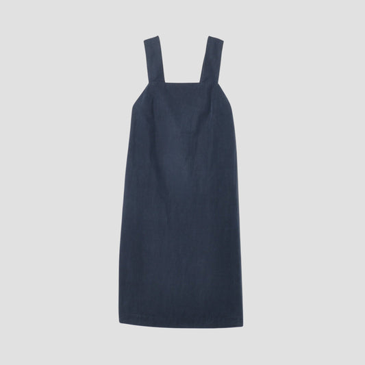 COTTON LINEN SILK POPLIN DRESS