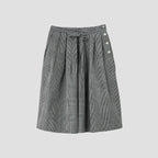 GINGHAM OVERCHECK COTTON SKIRT