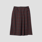 TONAL CHECK WOOL SKIRT