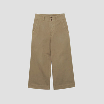 BRUSHED DRY COTTON CANVAS TROUSERS