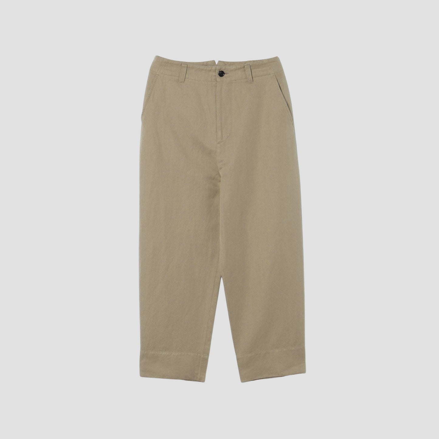 COTTON LINEN TWILL TROUSERS