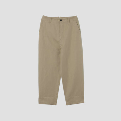 COTTON LINEN TWILL TROUSERS