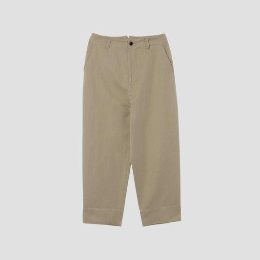 COTTON LINEN TWILL TROUSERS
