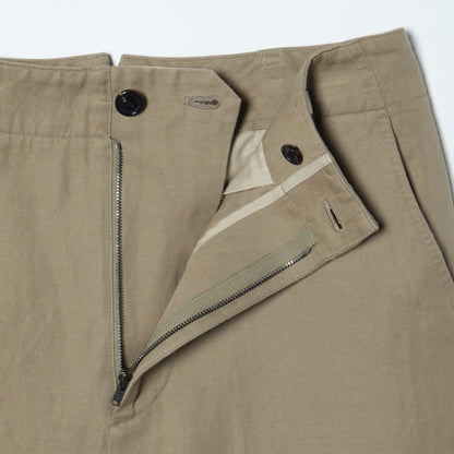 COTTON LINEN TWILL TROUSERS