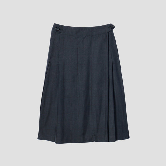 LARGE CHECK WOOL COTTON SKIRT