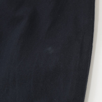 WASHED YARN DYE COTTON POPLIN TROUSERS