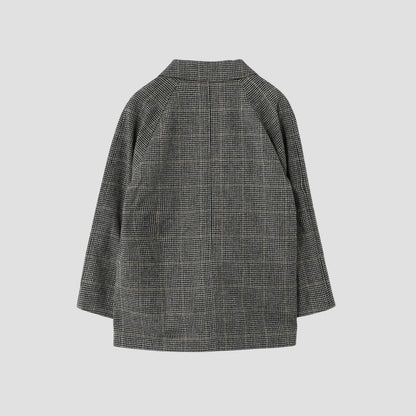 WINDOW PANE CHECK WOOL BLOUSON