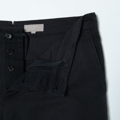 LINEN COTTON TWILL TROUSERS