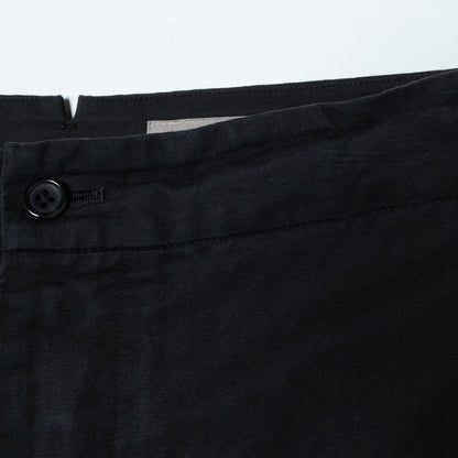 LINEN COTTON TWILL TROUSERS