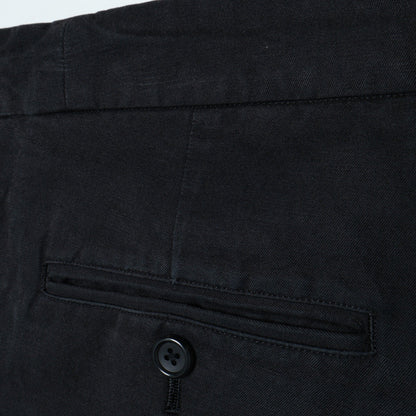 LINEN COTTON TWILL TROUSERS