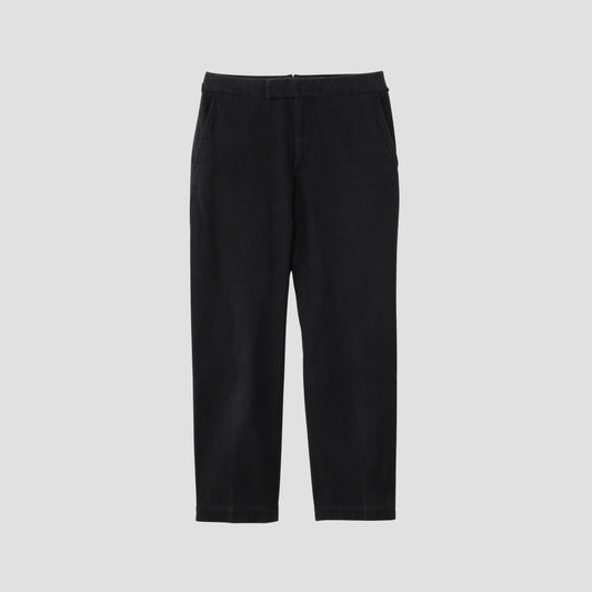 WASHED COTTON TWILL TROUSERS