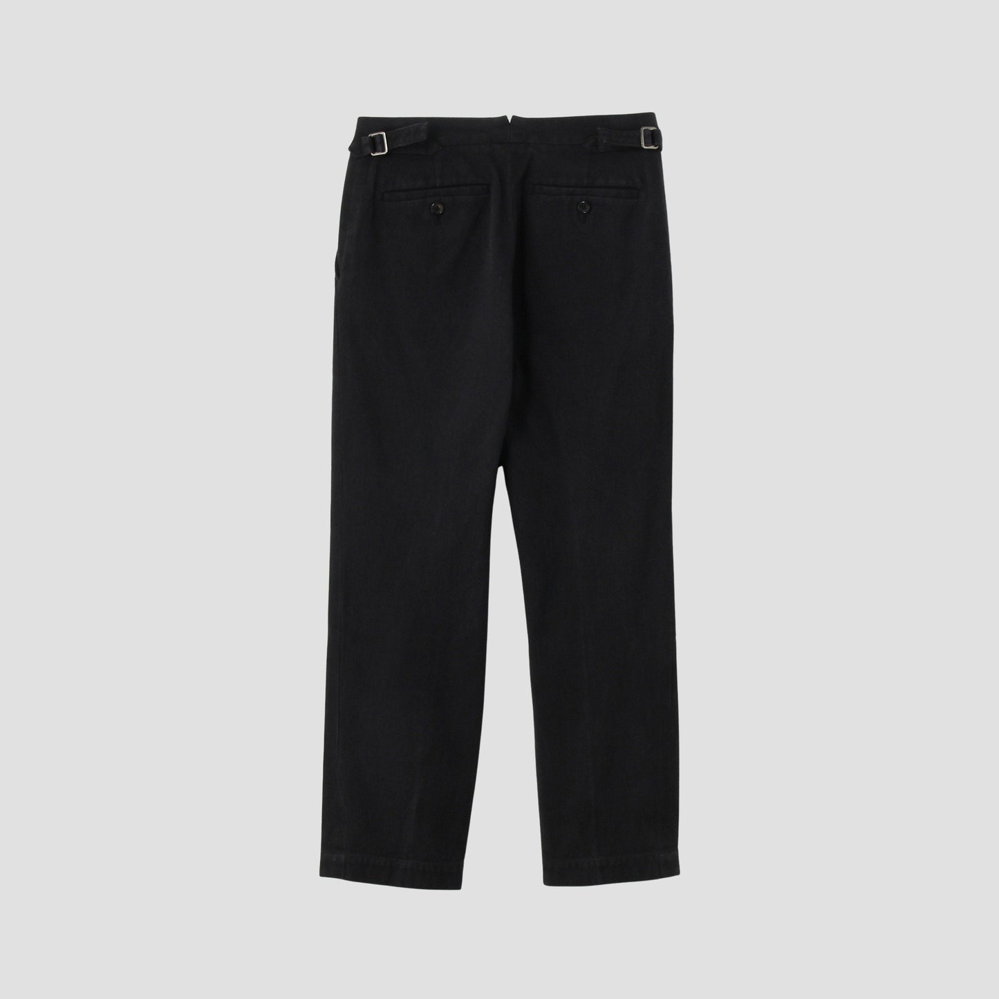 WASHED COTTON TWILL TROUSERS