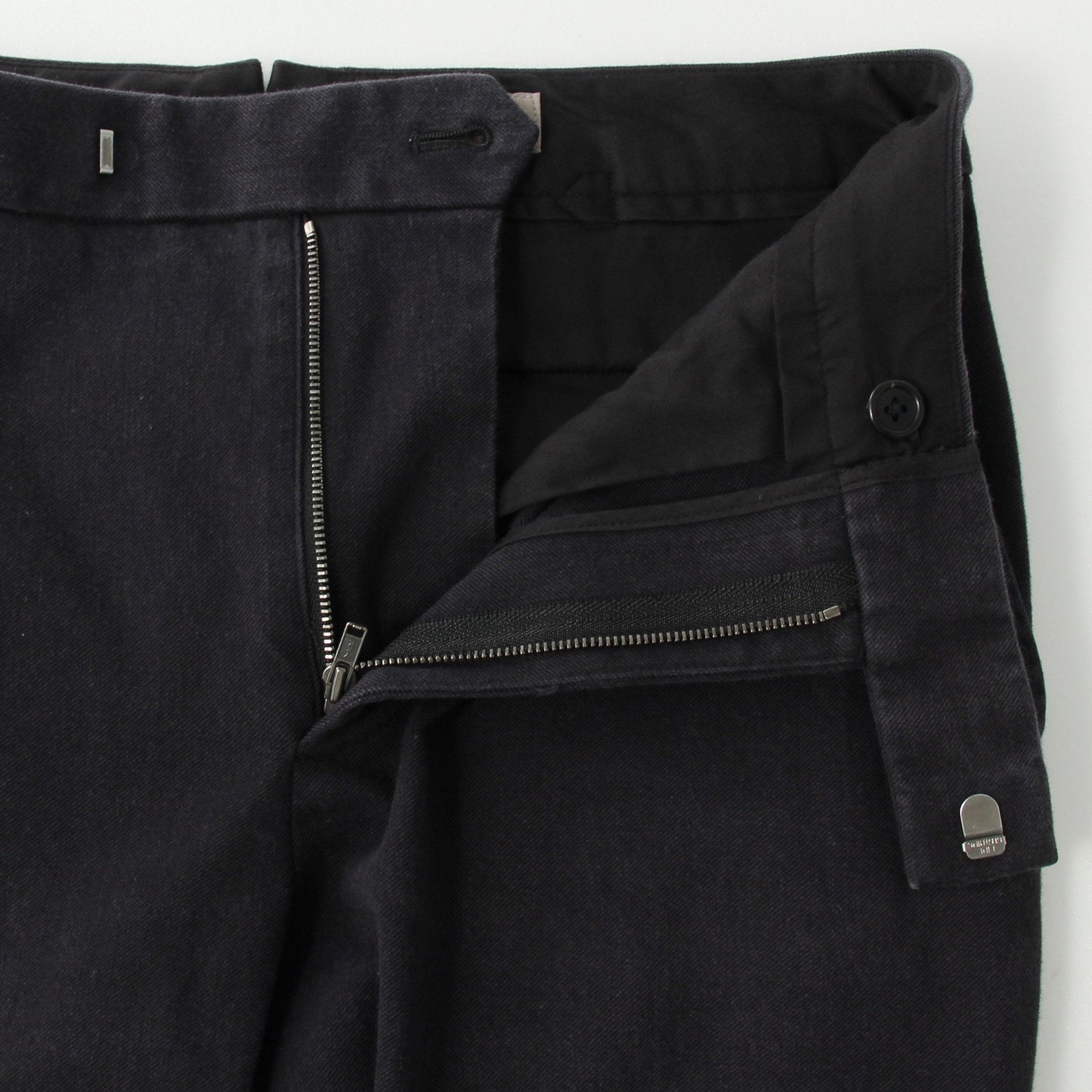 WASHED COTTON TWILL TROUSERS