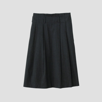 BRUSHED COTTON WOOL SKIRT