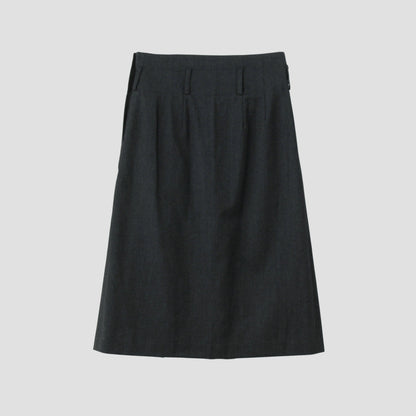 BRUSHED COTTON WOOL SKIRT