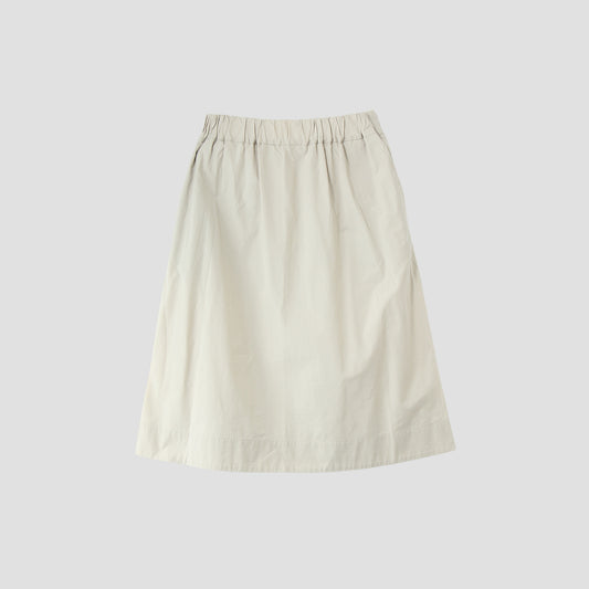 WASHED COTTON POPLIN SKIRT