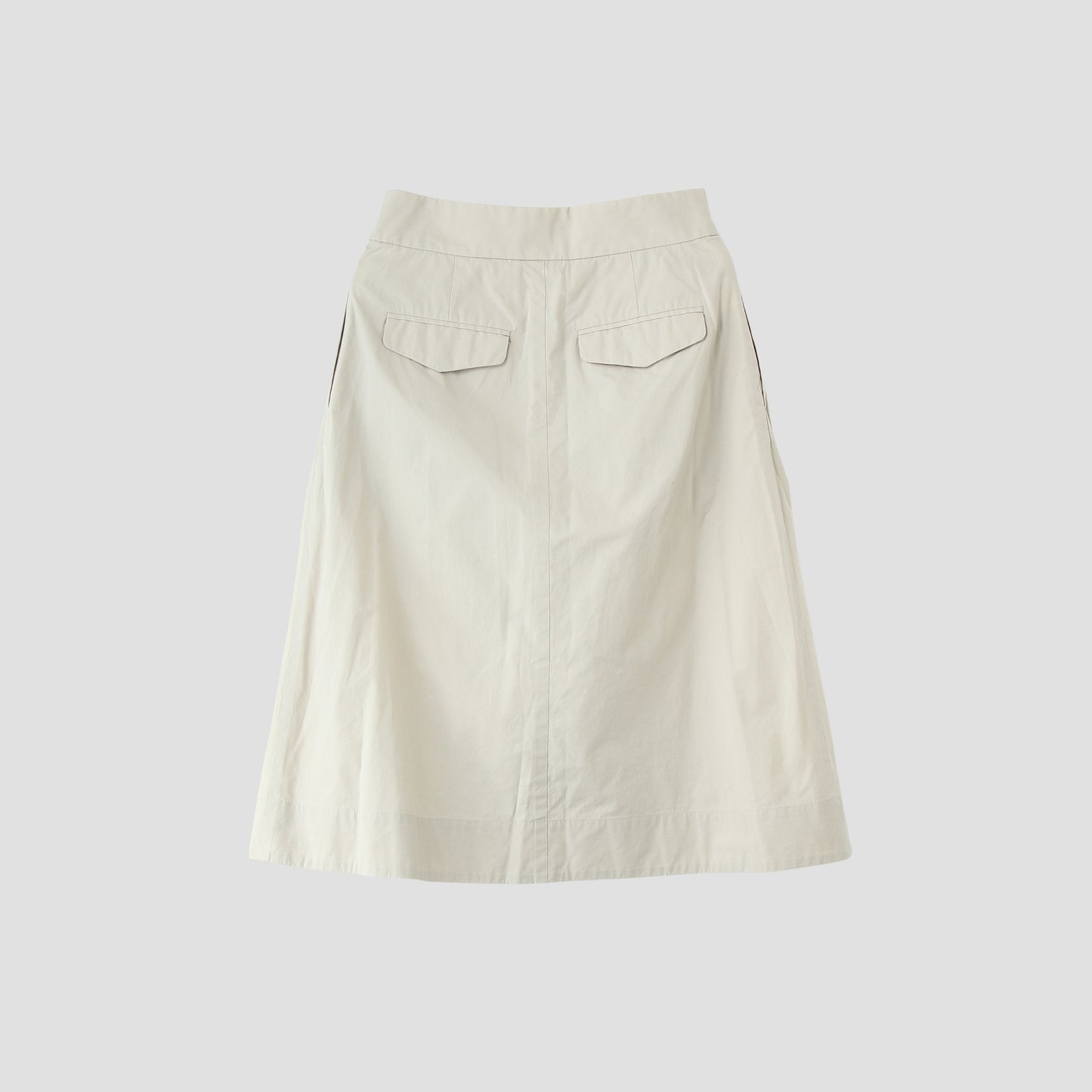 WASHED COTTON POPLIN SKIRT