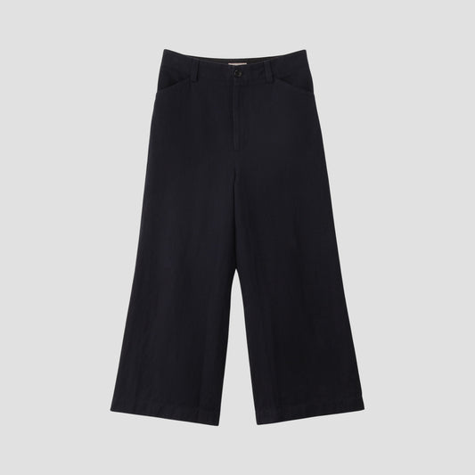 COTTON LINEN TWILL TROUSERS