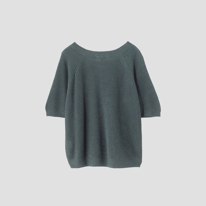 RIBBED LINEN KNIT