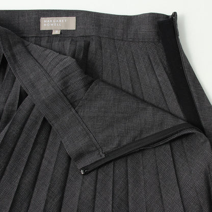 PRINCE OF WALES CHECK WOOL BLEND SKIRT