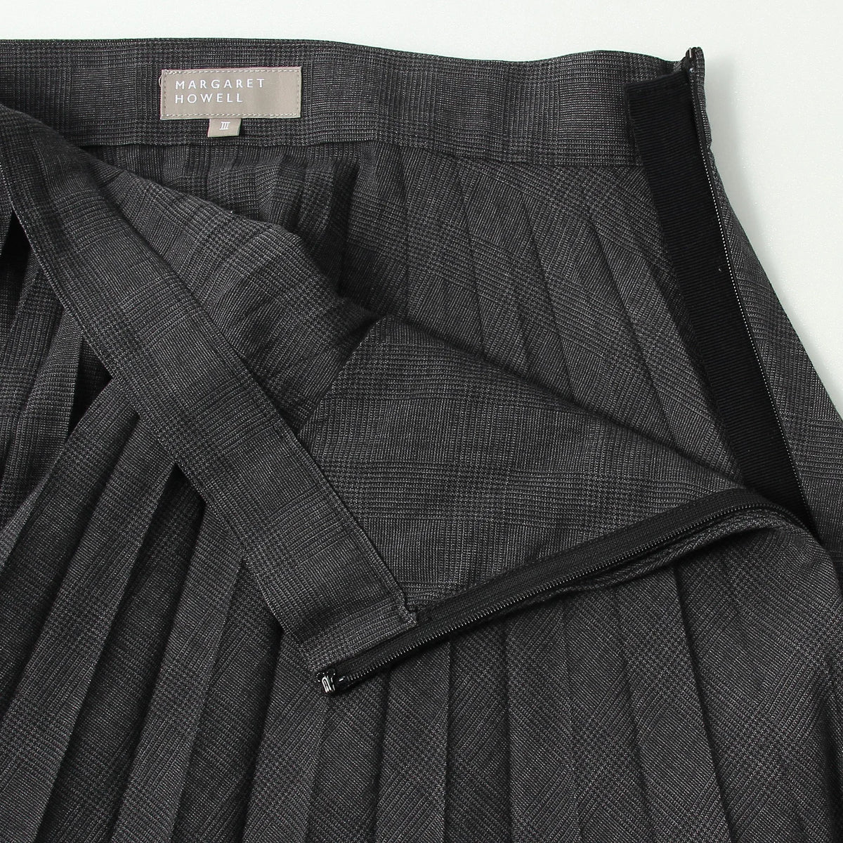 PRINCE OF WALES CHECK WOOL BLEND SKIRT