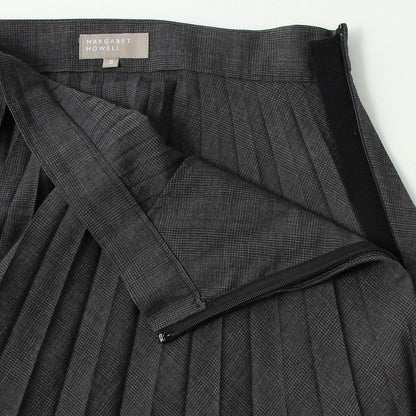 PRINCE OF WALES CHECK WOOL BLEND SKIRT