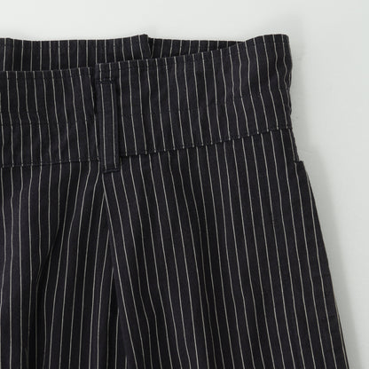 COTTON LINEN STRIPE TROUSERS