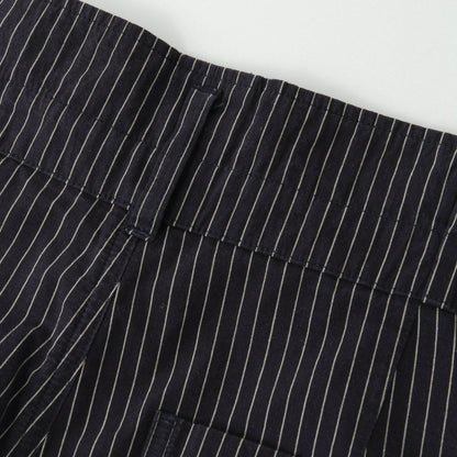 COTTON LINEN STRIPE TROUSERS