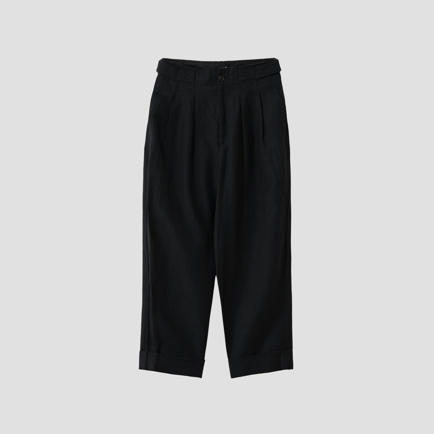 LINEN WOOL TWILL TROUSERS