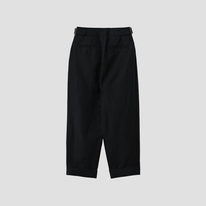 LINEN WOOL TWILL TROUSERS