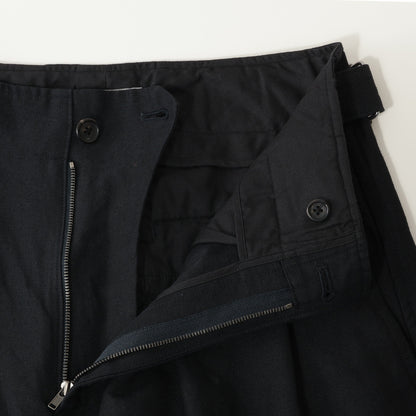 LINEN WOOL TWILL TROUSERS