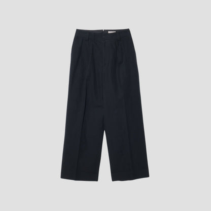 COTTON LINEN OXFORD TROUSERS