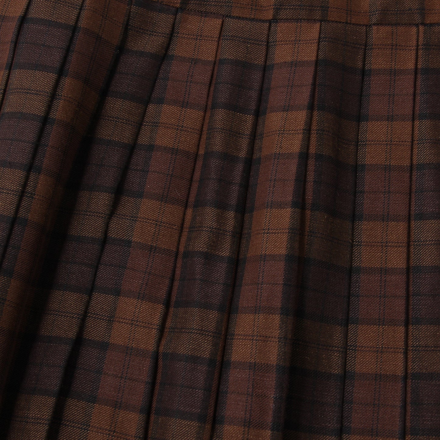 CHECK WOOL LINEN BLEND SKIRT