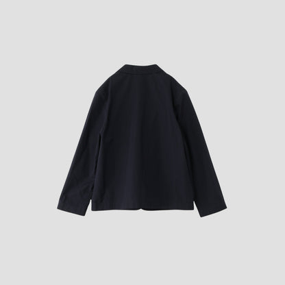 WASHED YARN DYE COTTON POPLIN JACKET
