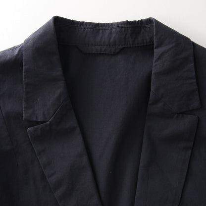WASHED YARN DYE COTTON POPLIN JACKET