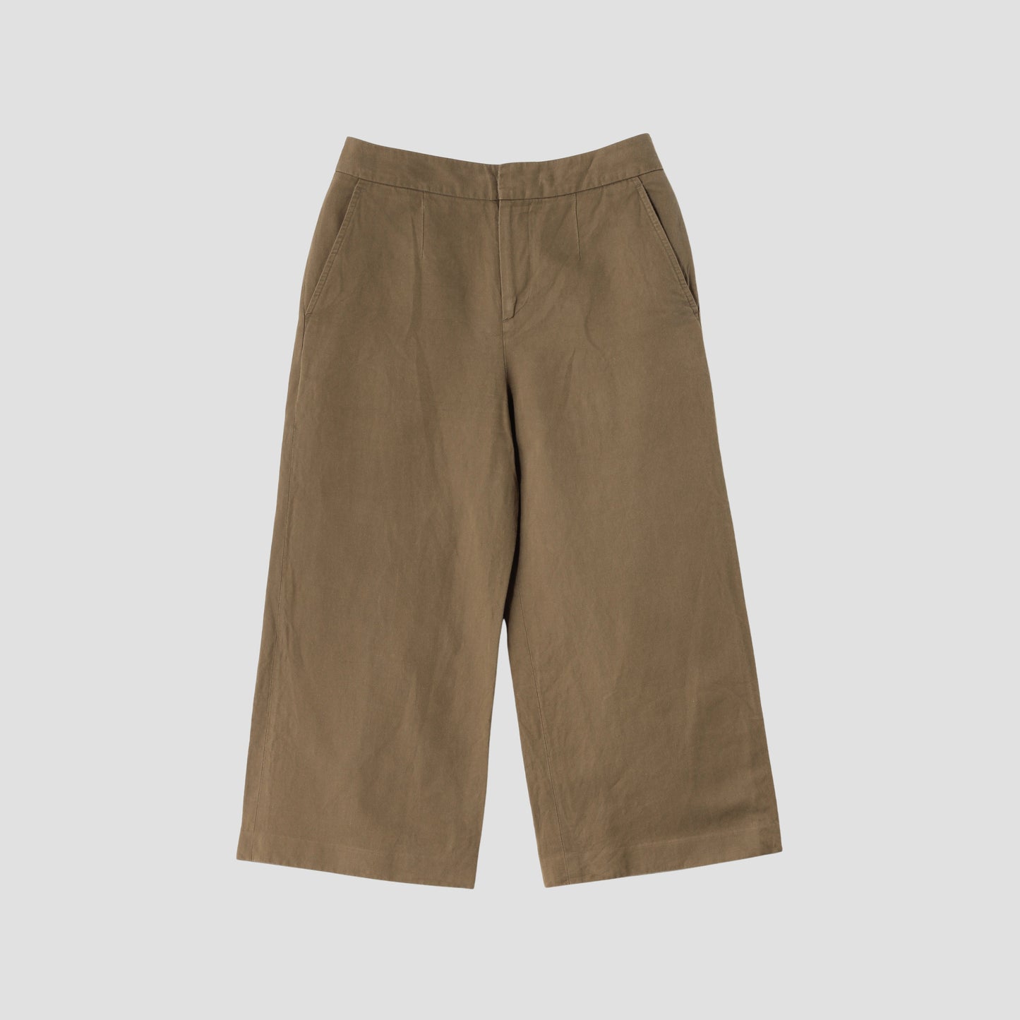 LINEN COTTON TWILL TROUSERS