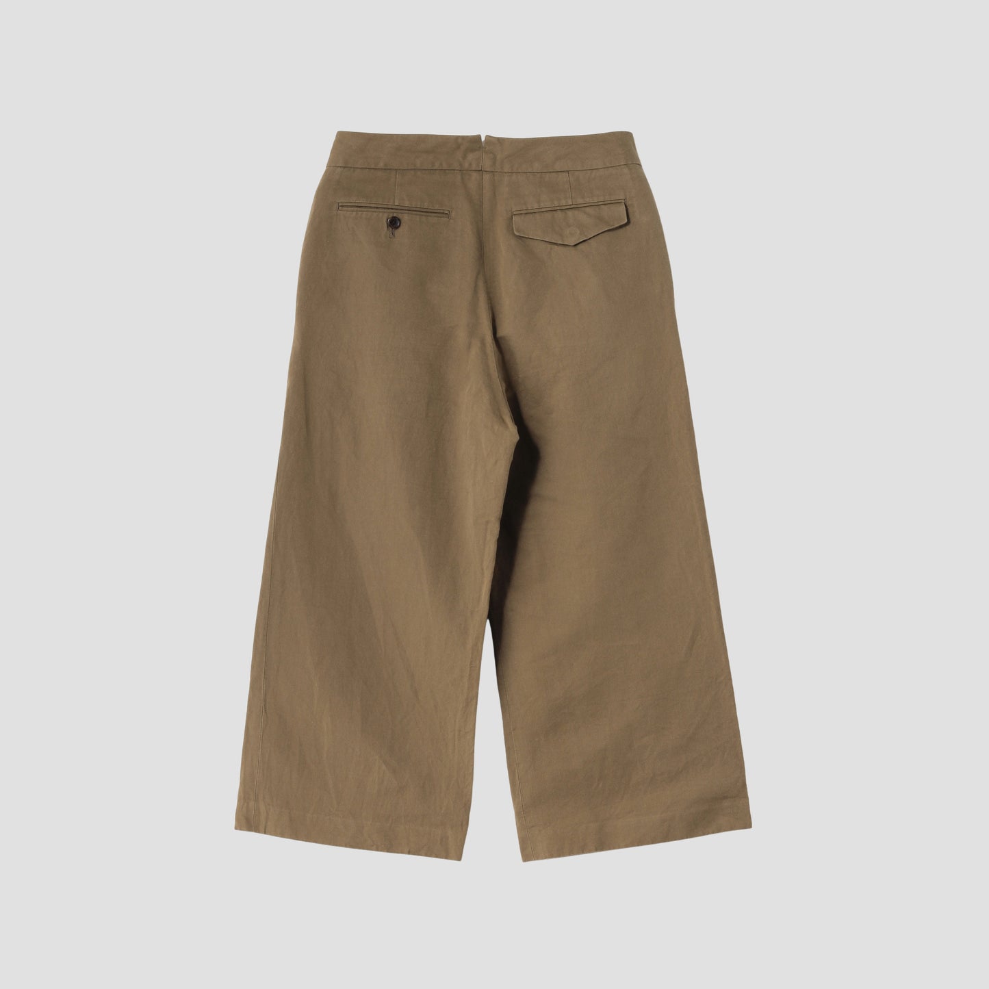 LINEN COTTON TWILL TROUSERS